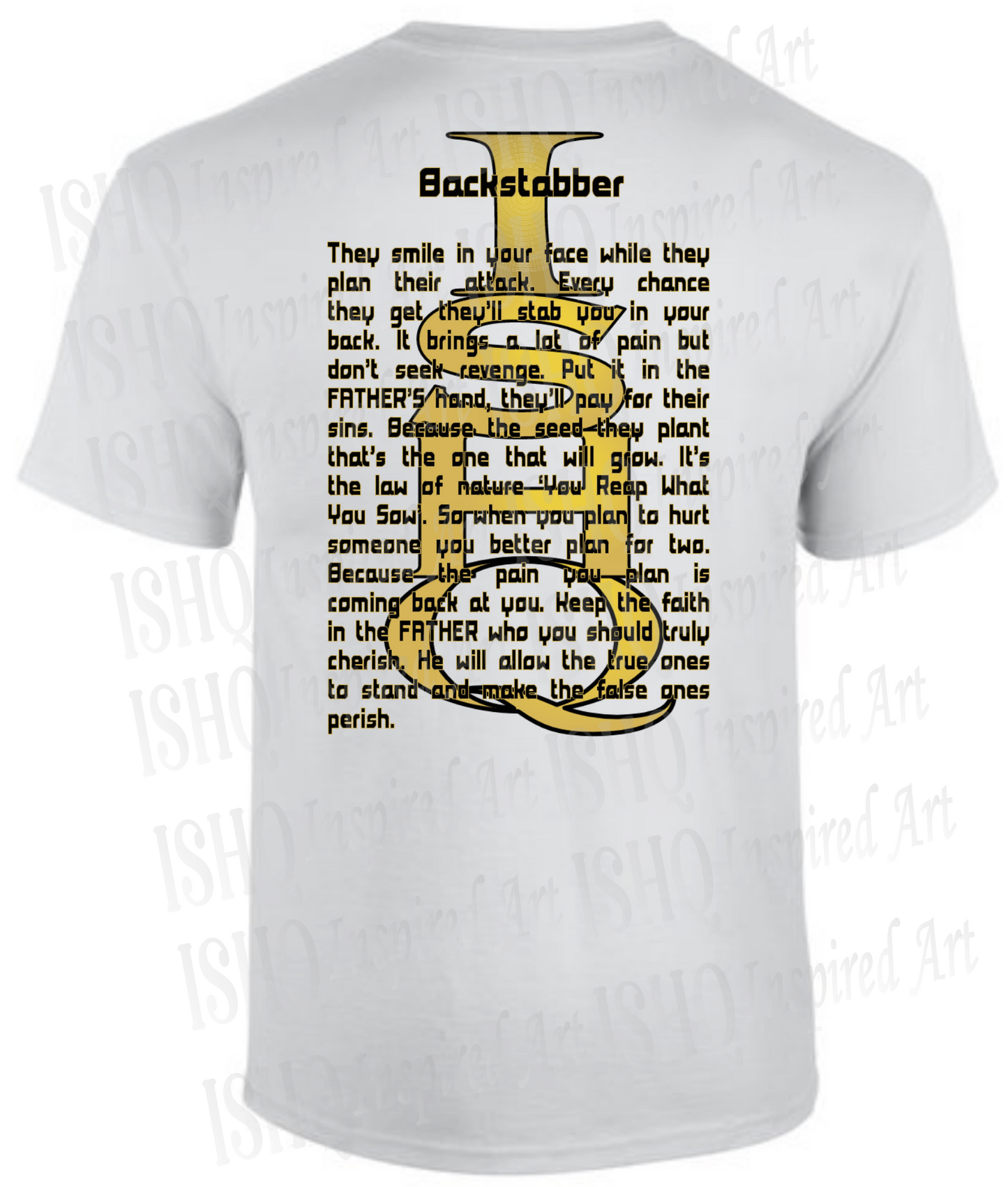Backstabber T-shirt - Pack of 6 - White