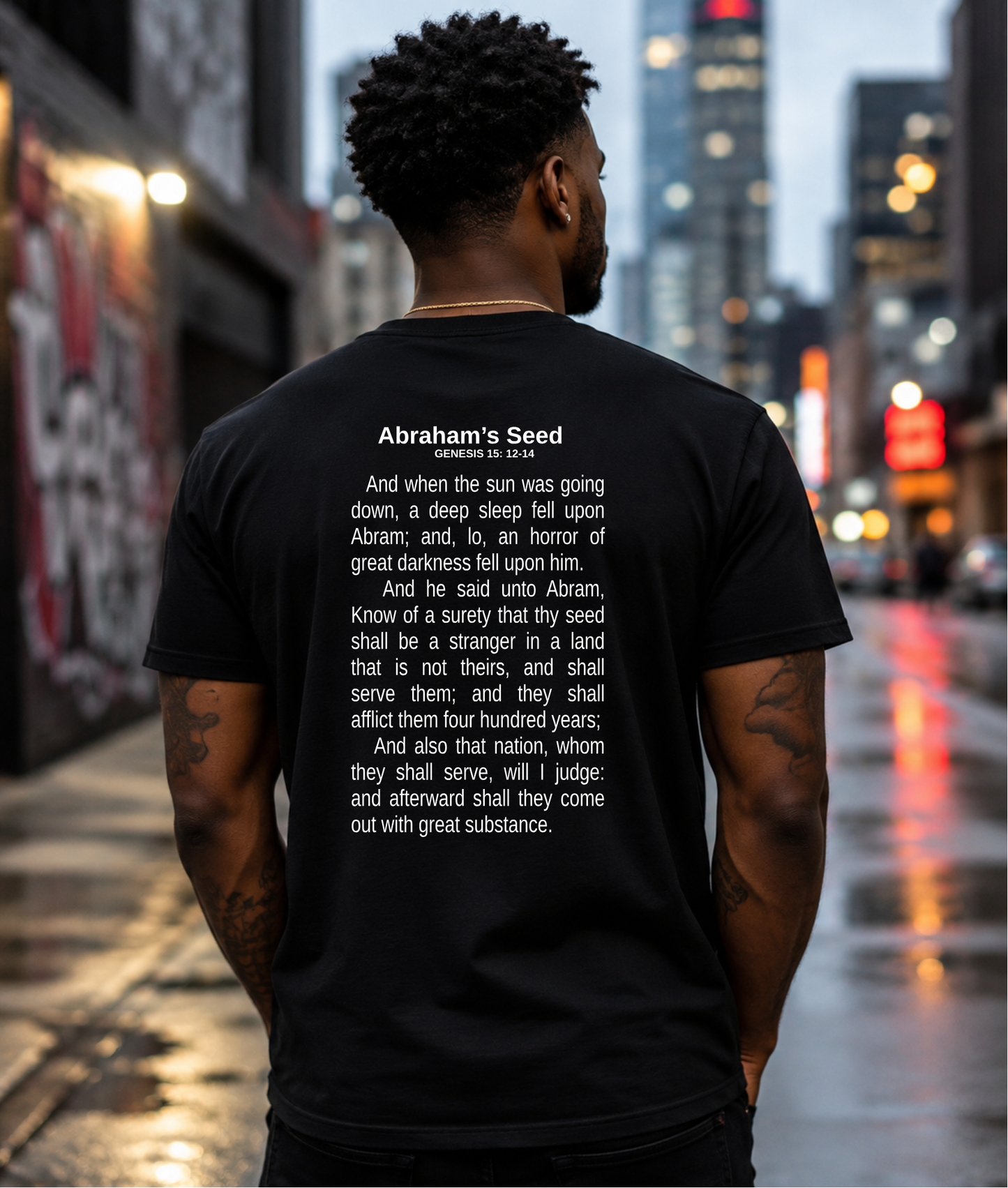 Abraham's Seed Graphic T-shirt - 6 pcs - Black - Wholesale