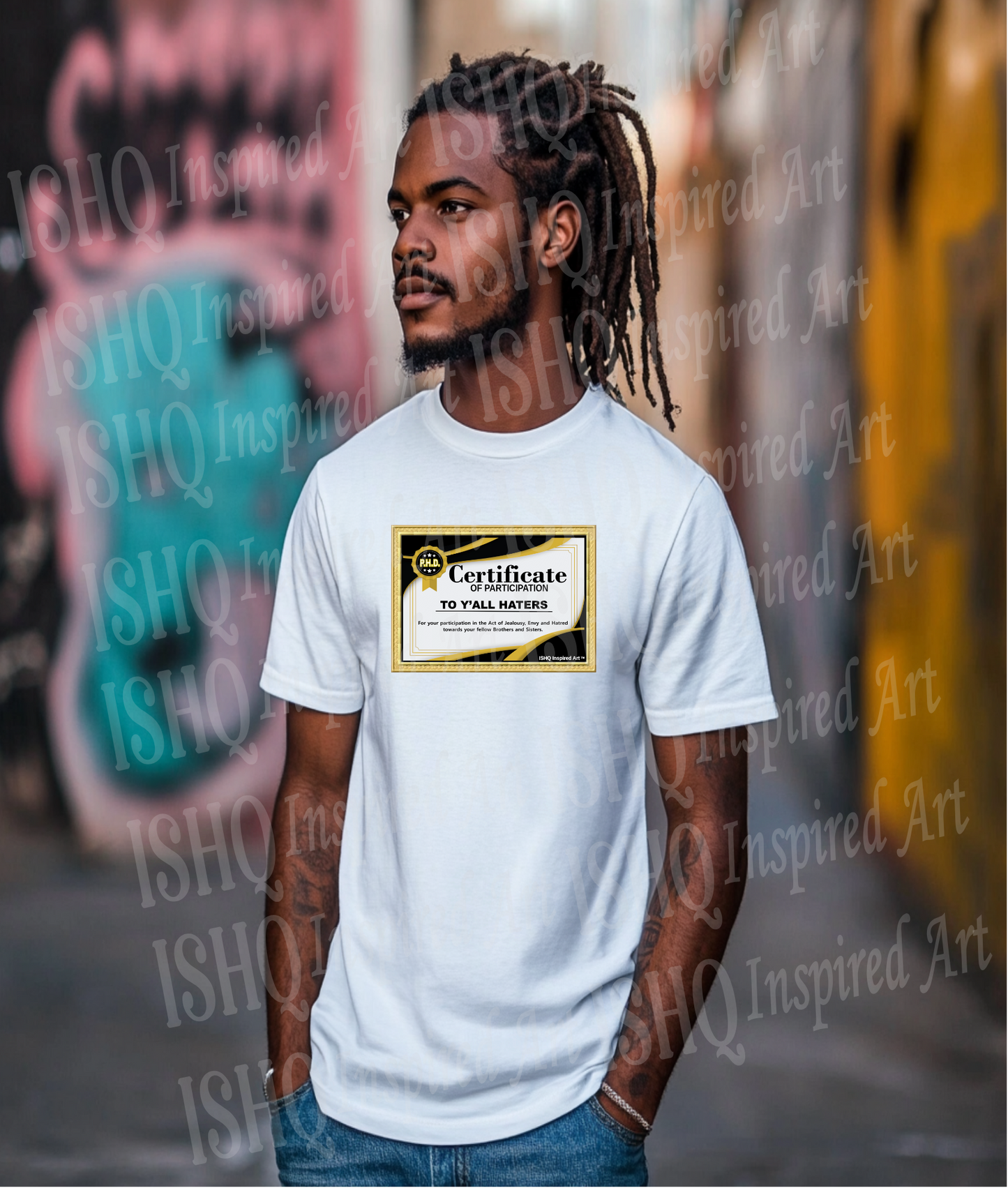 Haters Certificate T-shirt - White Pack of 6