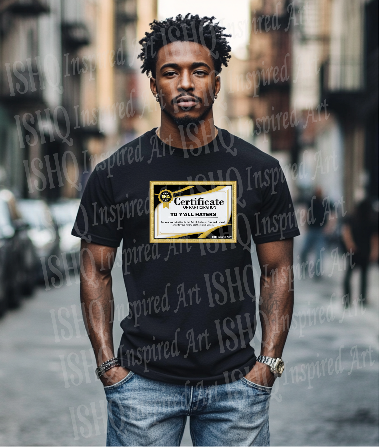 Haters Certificate T-shirt - Black Pack of 6