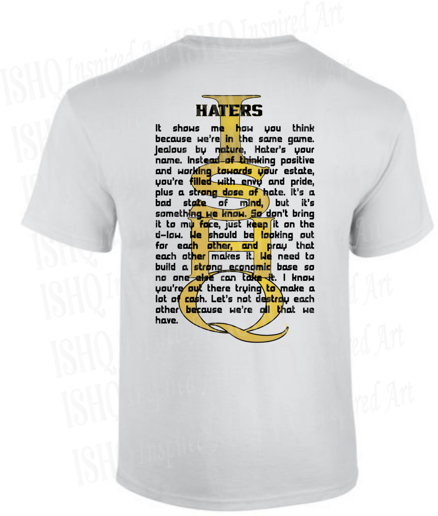 Haters Certificate T-shirt - White Pack of 6